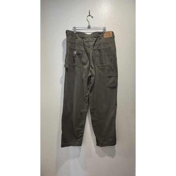 Vintage Old Navy Y2K Men’s Size 36 Green Carpenter Workwear Canvas Pants READ - Picture 2 of 13